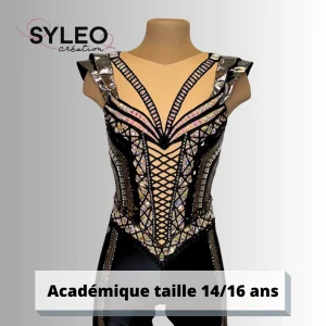 Académique noir  strassé (14/16ans)