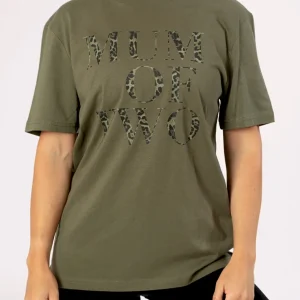 TEE SHIRT MUM OF Kaki et noir